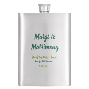 Margs und Ehe Name Datum Junggesellinnenabschied Flachmann