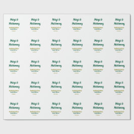 Margs und Ehe name datum junggesellinnenabschied Geschenkpapier