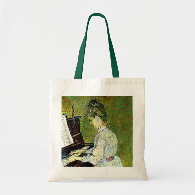 Marguerite Gachet am Piano von Vincent van Gogh Tragetasche (Vorne)