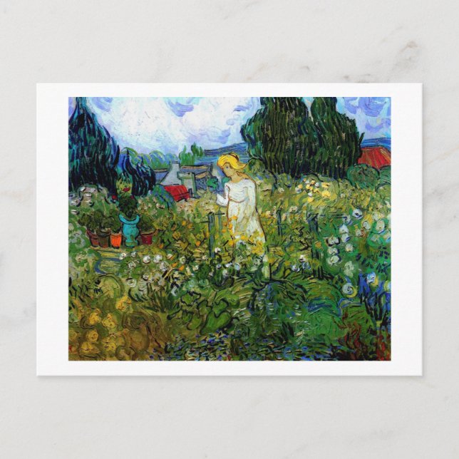 Marguerite Gachet im Garten Van Gogh Kunstvoll wan Postkarte (Vorderseite)