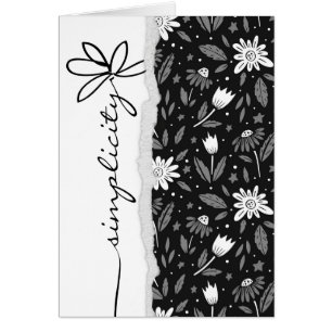 marguerite noire avec simplicité des mots