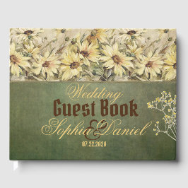 Marguerite Or Avec Sage Mariage Livre D'Invité