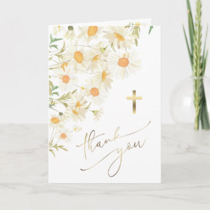 marguerites Baptême merci d'être venu Carte