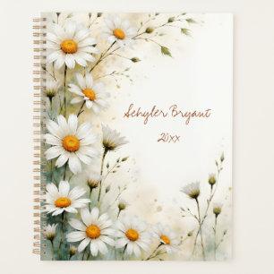 Marguerites blanches floralier à reliure spirale b
