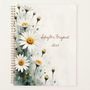 Marguerites Blanches Planificateur Floral à Reliur