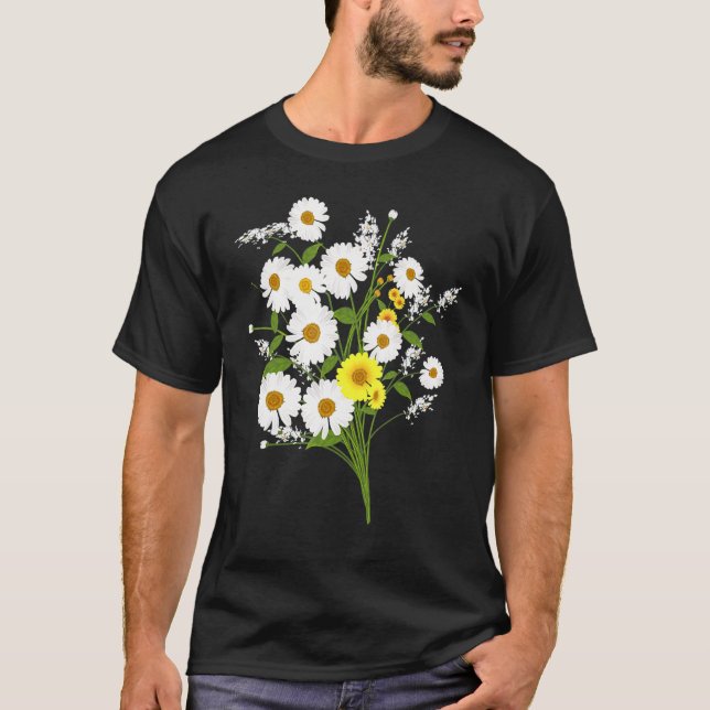 Marguerites Daisy Spring Blume Daisies Pflanze Gar T-Shirt (Vorderseite)