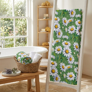 Marguerites dans le pré. Aquarelles. Serviette de