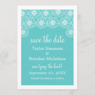 Marguerites de Whimsical Save the Date Invitation,