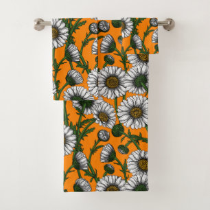 Marguerites sur orange