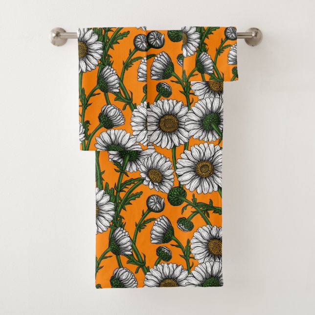 Marguerites sur orange (En situation)