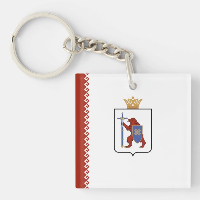 Mari El Flag Schlüsselanhänger (Vorderseite)