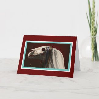 Mari Lwyd Ferienkarte Feiertagskarte