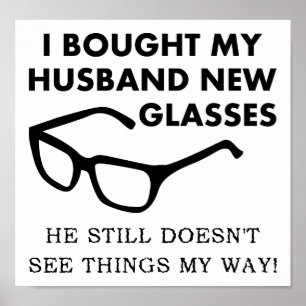 Mari Nouveaux Lunettes Affiche Drôle