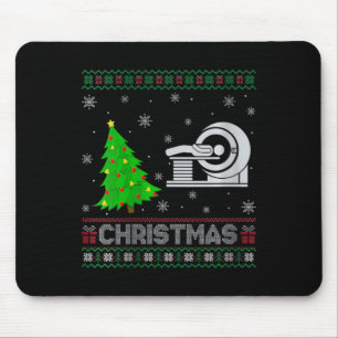 Mari Tech Xmas Tree Lighting Ugly Christmas Mousepad