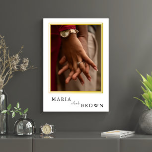 "Maria & Brown" Moderne Minimalistische Hochzeit Einladung