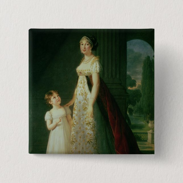 Maria Carolina Bonaparte, Königin von Neapel Button (Vorderseite)