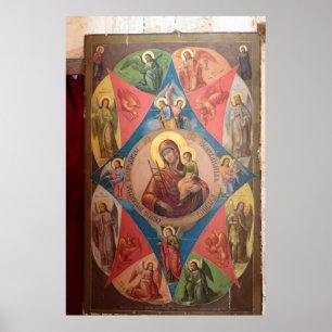 Maria, Jesus und Engel Poster