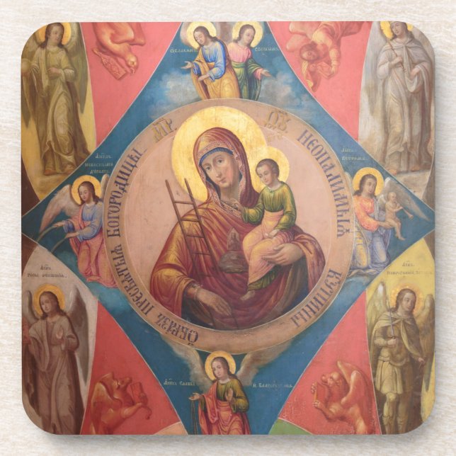 Maria, Jesus und Engel Untersetzer (Vorderseite)