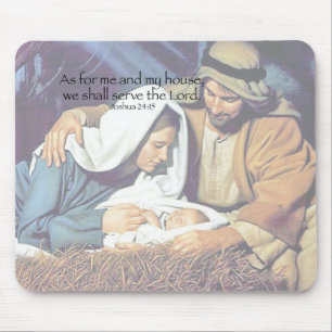 Maria, Joseph und Jesus Mousepad