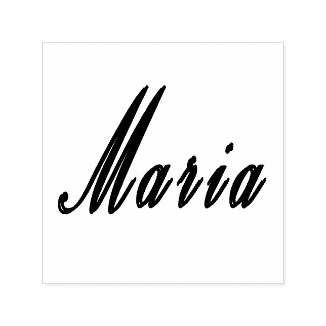 Maria, Mädchenname-Logo auf einem Permastempel (Design)
