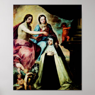 Maria Magdalena de Pazzi von Pedro de Moya Poster