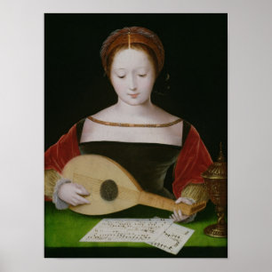 Maria Magdalena, die einen Dichtungskitt spielt Poster