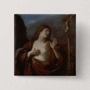 Maria Magdalena im Penitence (Öl auf Leinwand) 2 Button