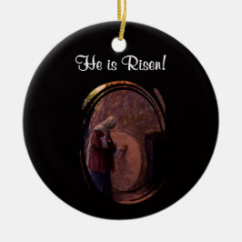 Maria Magdalena inspirierend, besucht Jesuss Keramikornament