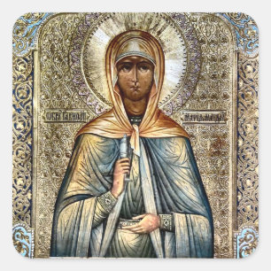 Maria-Magdalena-Orthodoxe-Christen-Aufkleber Quadratischer Aufkleber