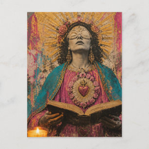 Maria Magdalena toll in einer Schlafmaske Postkarte