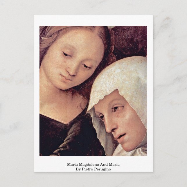 Maria Magdalena und Maria von Pietro Perugino Postkarte (Vorderseite)
