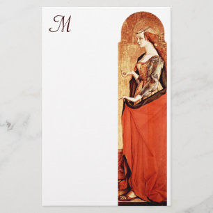 MARIA MAGDALENE MONOGRAM Gold, rot, weiß Briefpapier