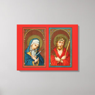 Maria, Mater Dolorosa & Jesus, Ecce Homo Leinwanddruck