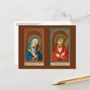 Maria, Mater Dolorosa & Jesus, Ecce Homo Postkarte