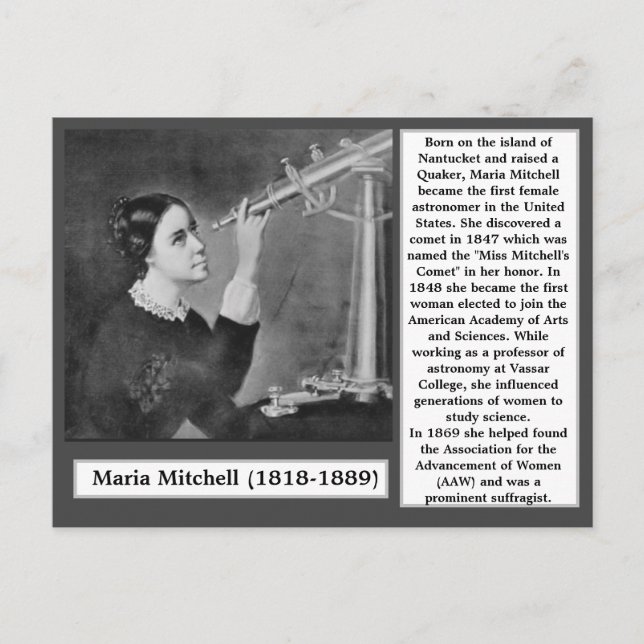 Maria Mitchell Scientist Astronomin Suffragist Postkarte (Vorderseite)