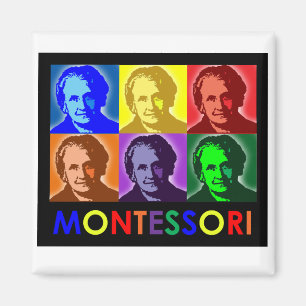 Maria Montessori Magnet de pop-art