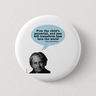 Maria montessori Zitat Button