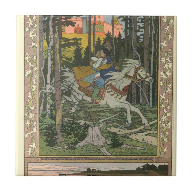 Maria Morevna von Ivan Bilibin Fliese (Vorderseite)