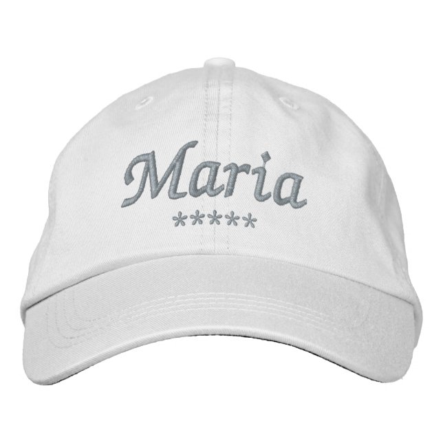 Maria Name Bestickte Baseballkappe (Vorderseite)