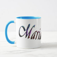 Maria, Name, Logo, Blue Combo-Kaffee-Tasse