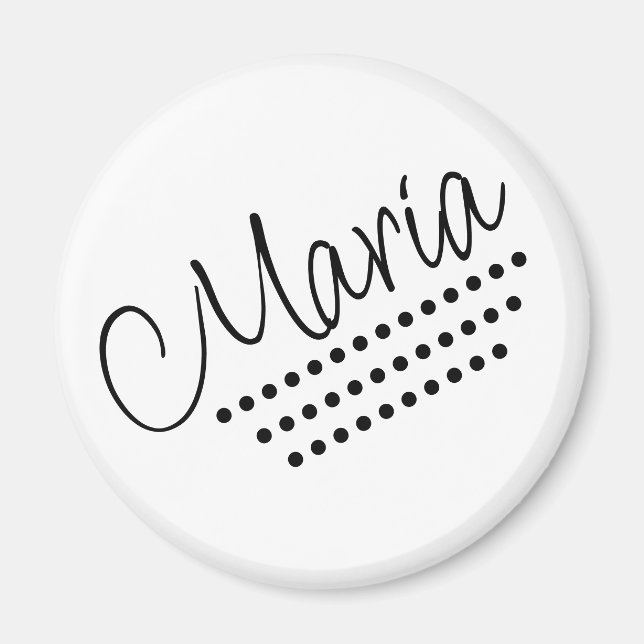 Maria Name Text Magnet (Vorne)