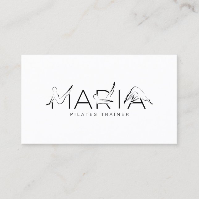 MARIA Nom Pilates Instructeur Carte de visite (Devant)