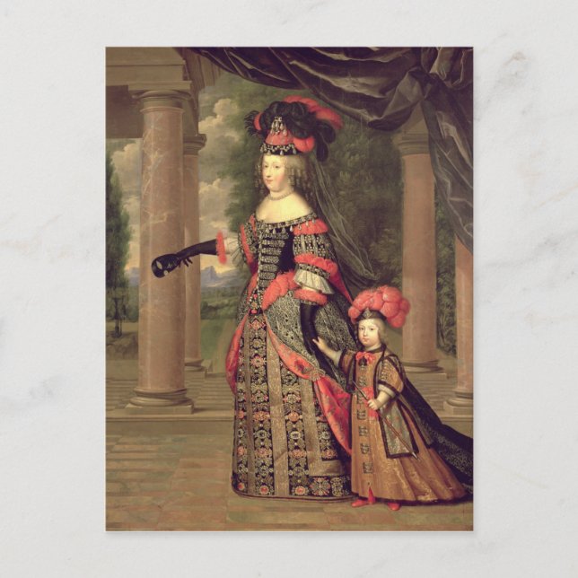 Maria Theresa Ehefrau Ludwig XIV Postkarte (Vorderseite)