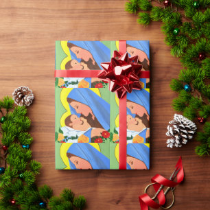Maria und das Baby Jesus Geschenkpapier