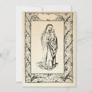 Maria und Jesus heilige Grenzdecke Feiertagskarte