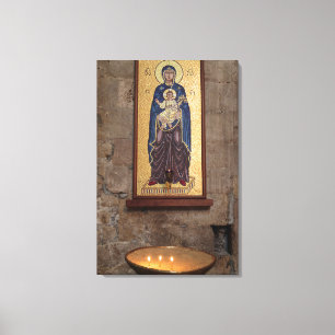 Maria und Jesus Mosaik Leinwanddruck