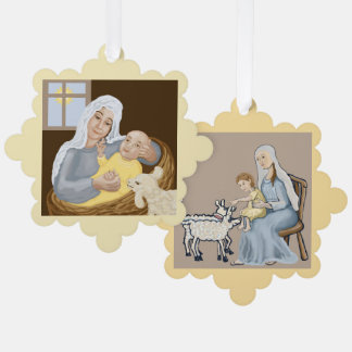Maria und Jesus Ornament Karte