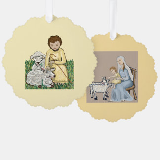 Maria und Jesus Ornament Karte