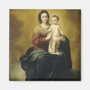 Maria und Kind, Vintage-Fine-Art Magnet