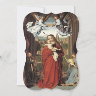 Maria von Engeln gekrönt Vintage Fancy Cut Weihnac Feiertagskarte